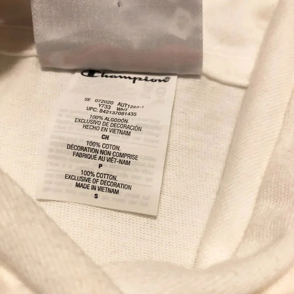 Champion White Pullover Long Sleeve Hoodie Womens Size Small - Picture 4 of 16